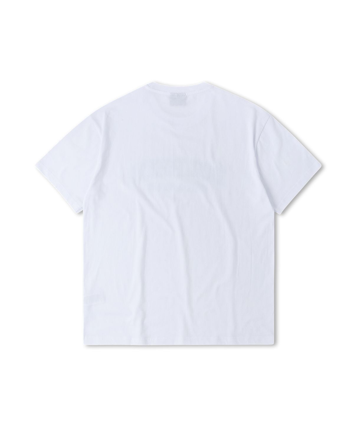 돌핀웨이브어패럴(DOLPHIN WAVE APPAREL) 돌핀 레이어드 아치로고 반팔티셔츠 화이트