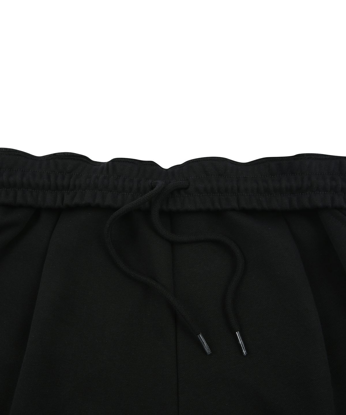 돌핀웨이브어패럴(DOLPHIN WAVE APPAREL) 돌핀 실리콘 아치로고 원턱 반바지 블랙