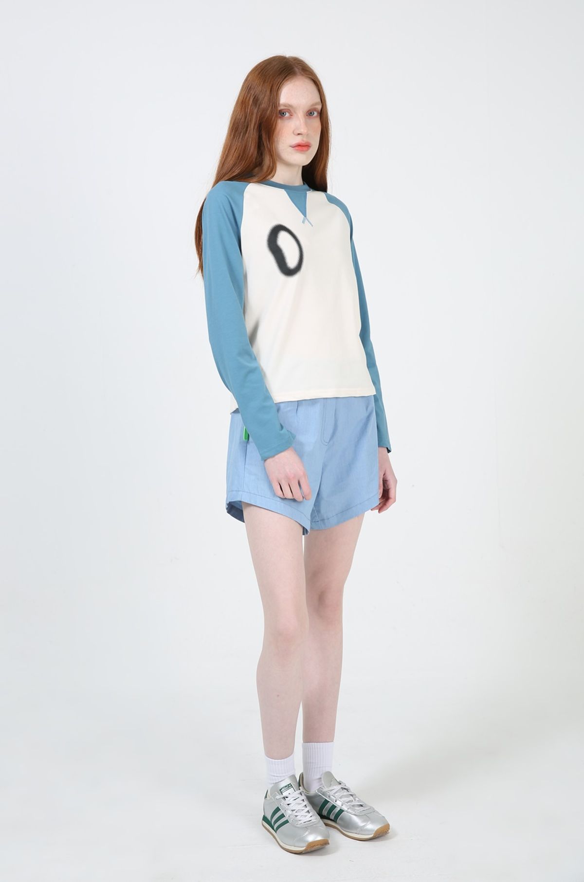 언어더컬러(ANOTHER COLOR) STITCH RAGLAN T-SHIRT (D/BLUE)