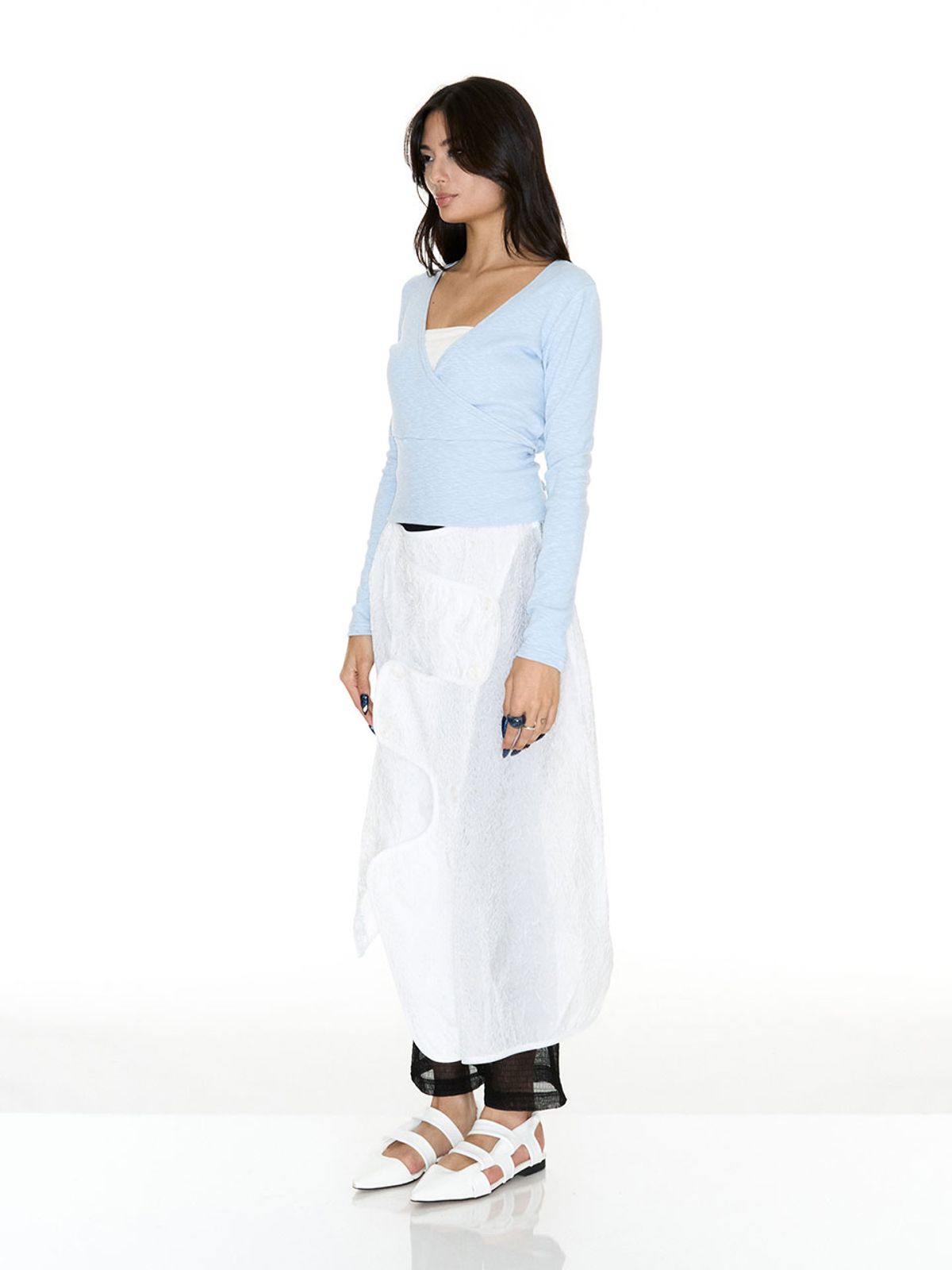 쎄쎄쎄(SETSETSET) ARHA WRAP T-SHIRT SKY BLUE