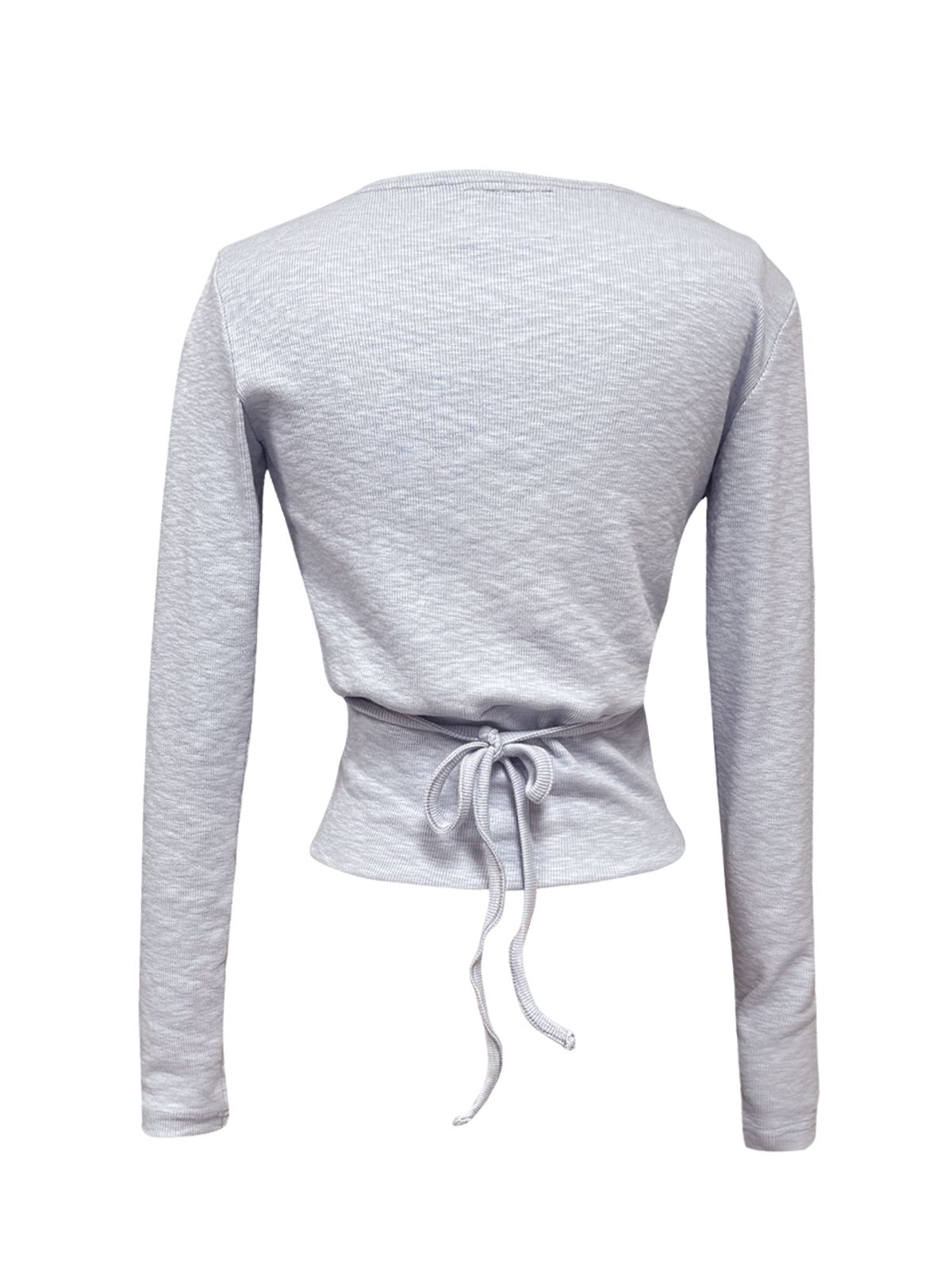 쎄쎄쎄(SETSETSET) ARHA WRAP T-SHIRT GREYSH LILAC