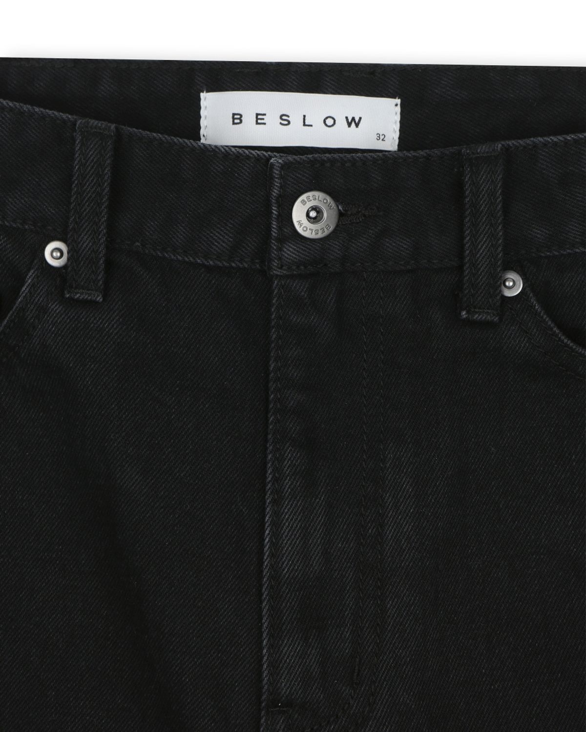 비슬로우(BESLOW) [비슬로우X패션약국]SEMI BOOTSCUT DENIM PANTS BLACK