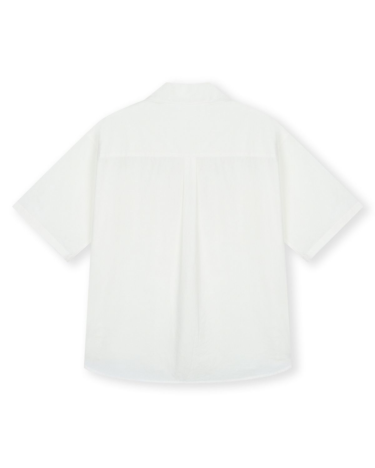 비슬로우(BESLOW) WASHED MILITARY HALF SHIRT WHITE