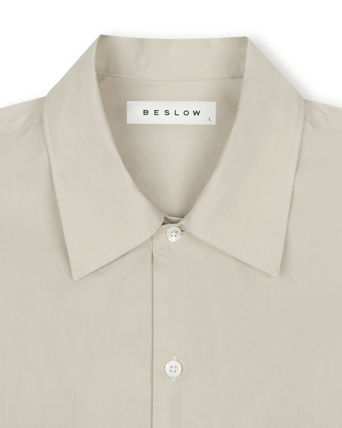 비슬로우(BESLOW) WASHED MILITARY HALF SHIRT ECRU