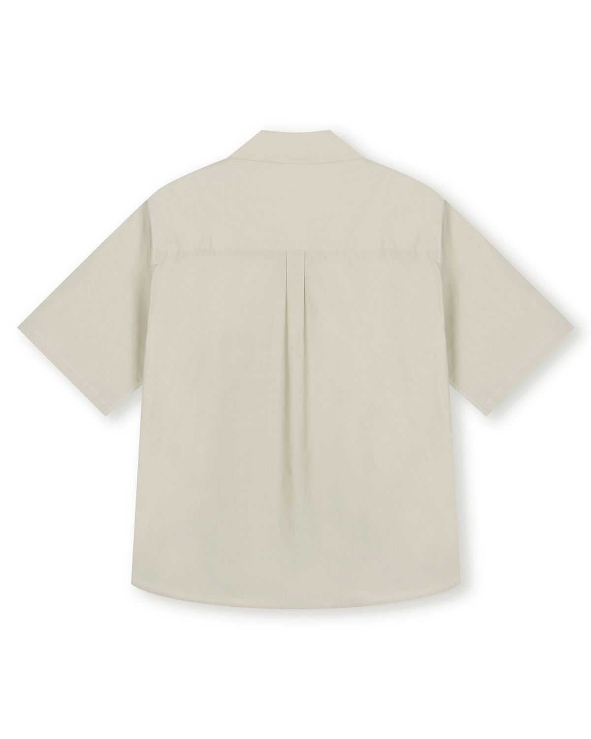 비슬로우(BESLOW) WASHED MILITARY HALF SHIRT ECRU