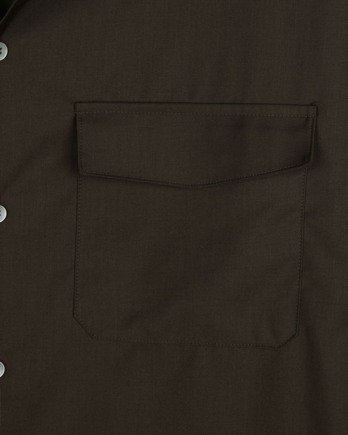 비슬로우(BESLOW) MILITARY CONVERTIBLE COLLAR SHIRT DARK BROWN