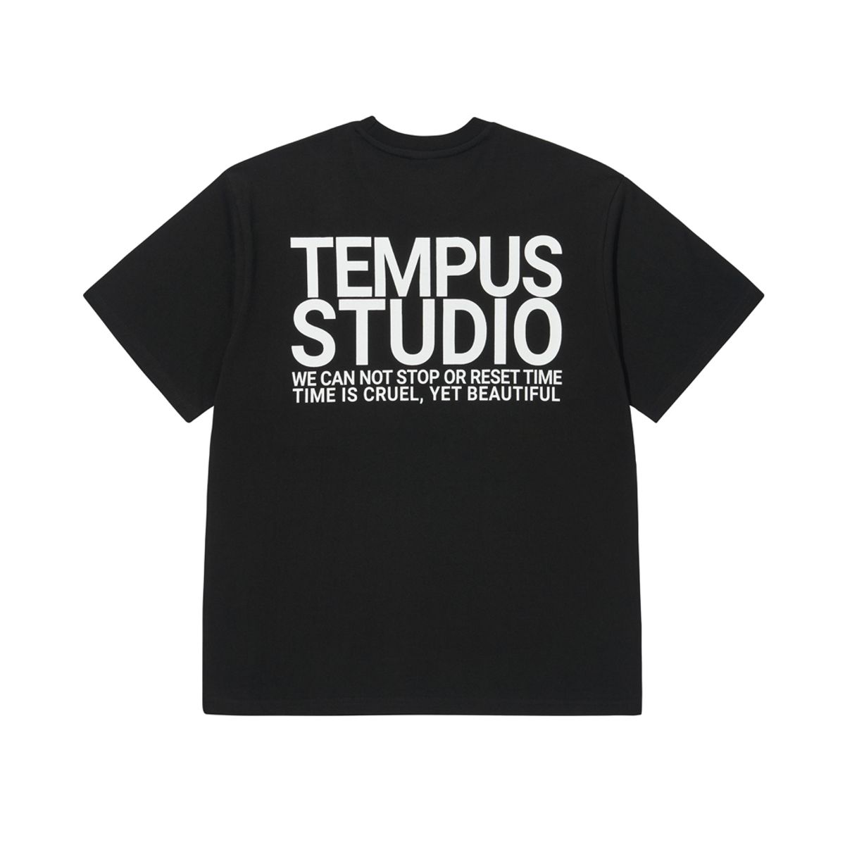 템푸스스튜디오(TEMPUS STUDIO) TIME LOGO T-SHIRT [BLACK]