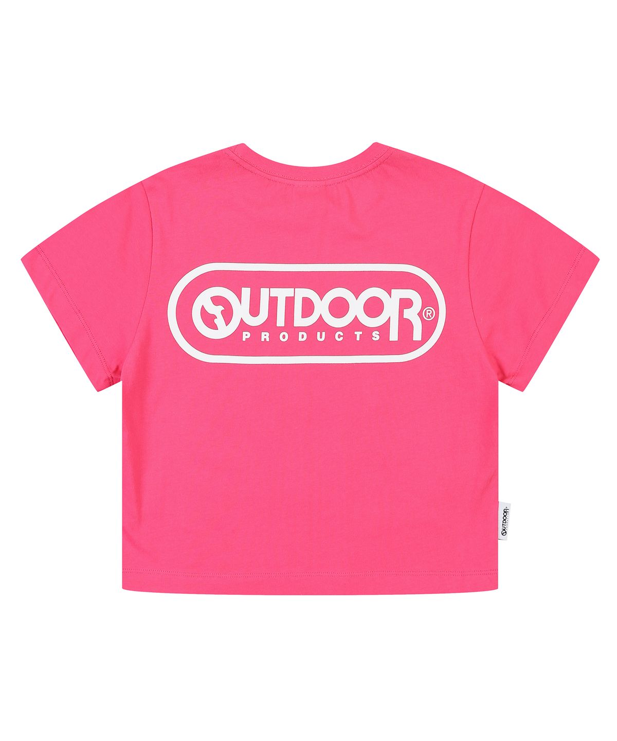 아웃도어 프로덕츠(OUTDOOR PRODUCTS) 여성 스몰로고 크롭 티셔츠 W SMALL LOGO CROP T-SHIRTS