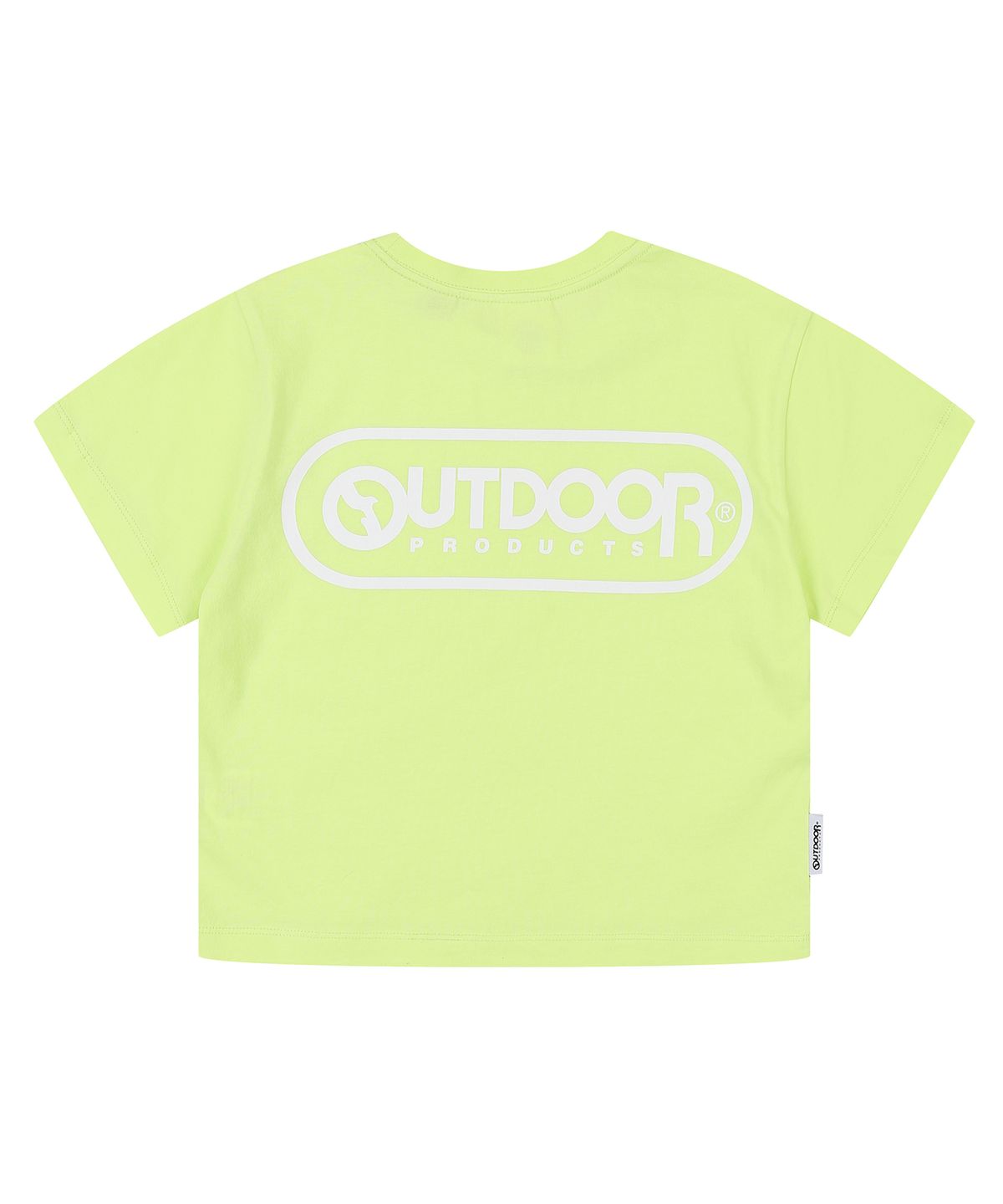 아웃도어 프로덕츠(OUTDOOR PRODUCTS) 여성 스몰로고 크롭 티셔츠 W SMALL LOGO CROP T-SHIRTS