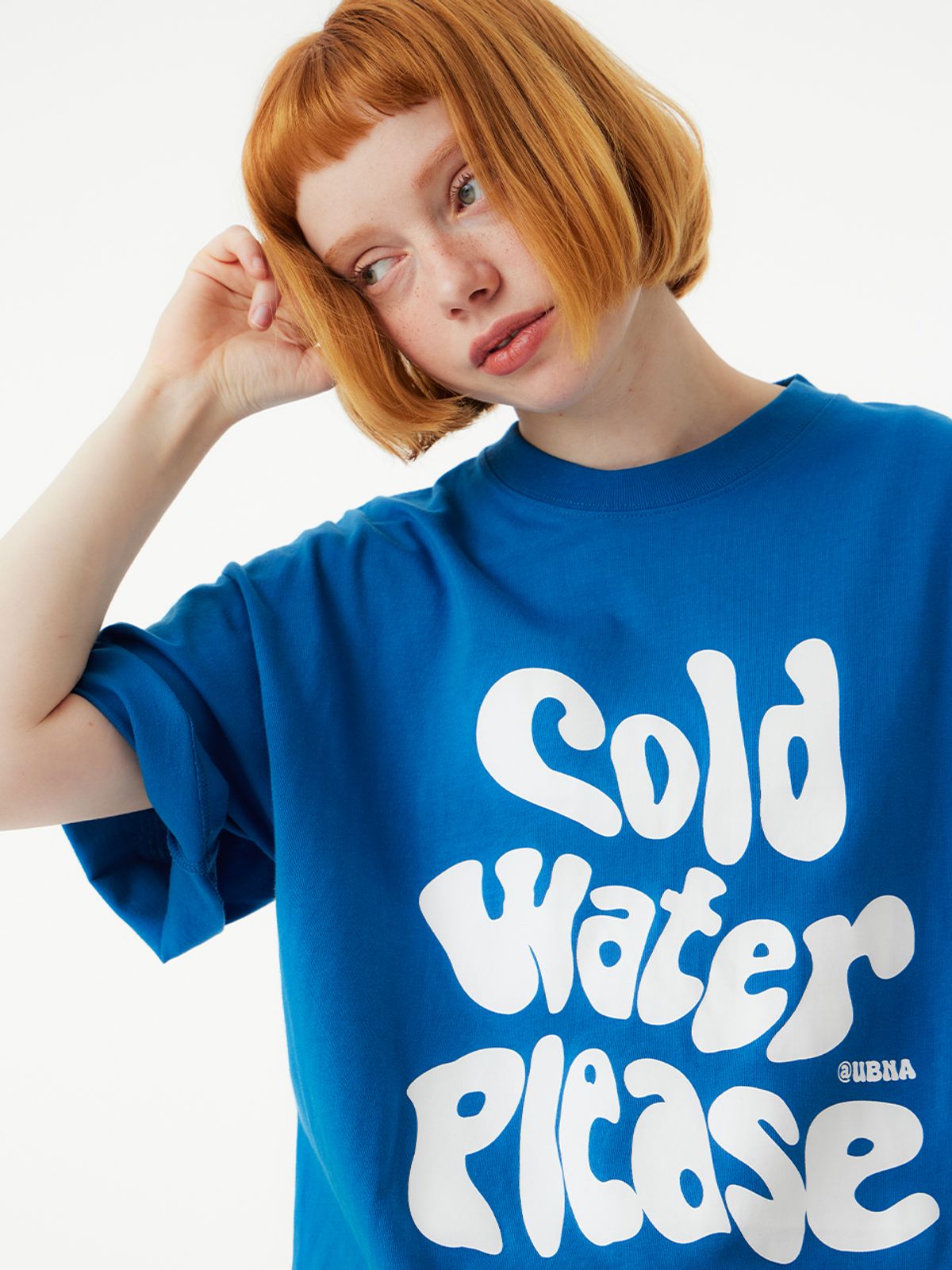 어반에이지(URBANAGE) Cold Water Plz 오버 반팔_블루
