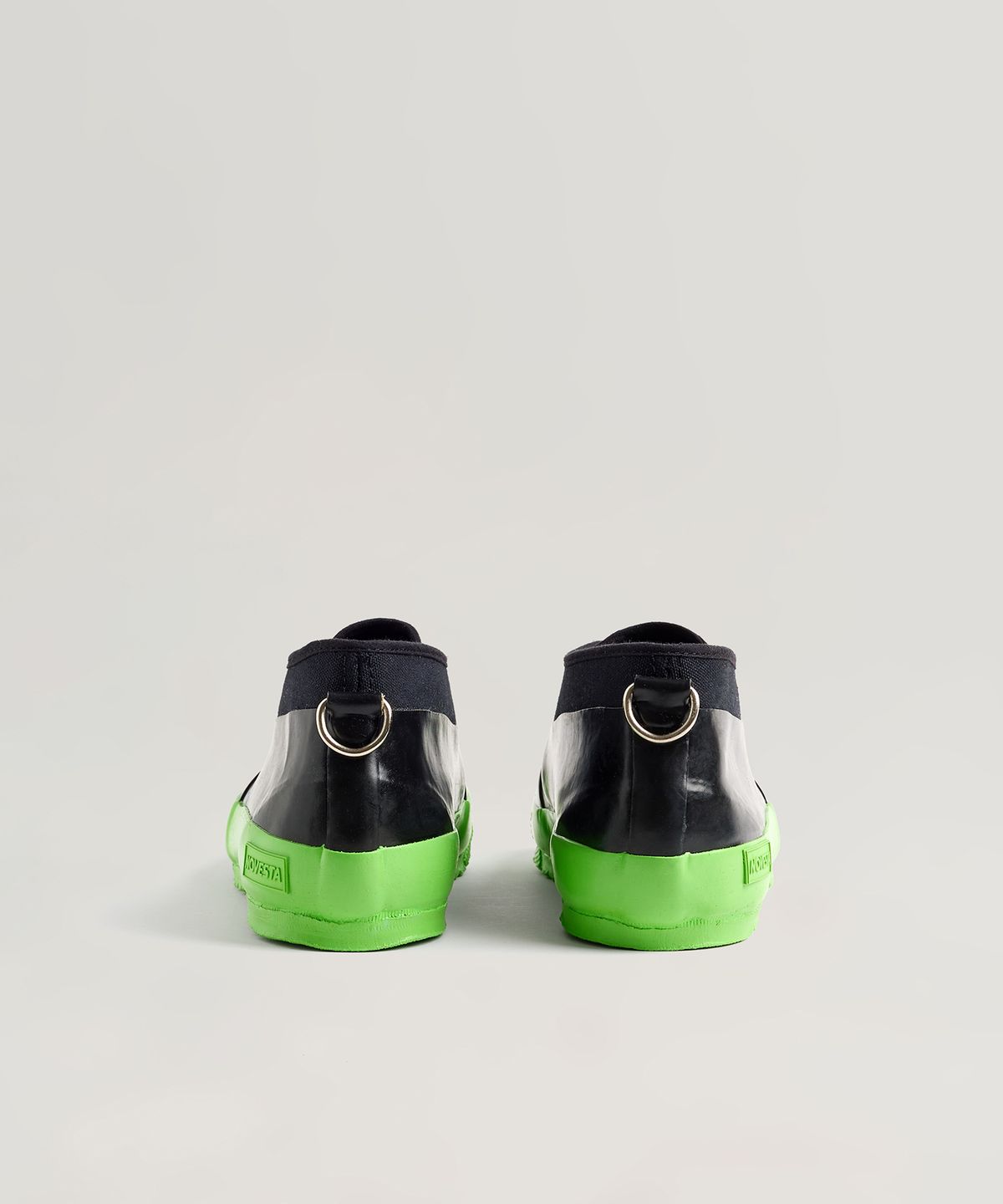 노베스타(NOVESTA) 러버 스니커즈 로우 Black/Green