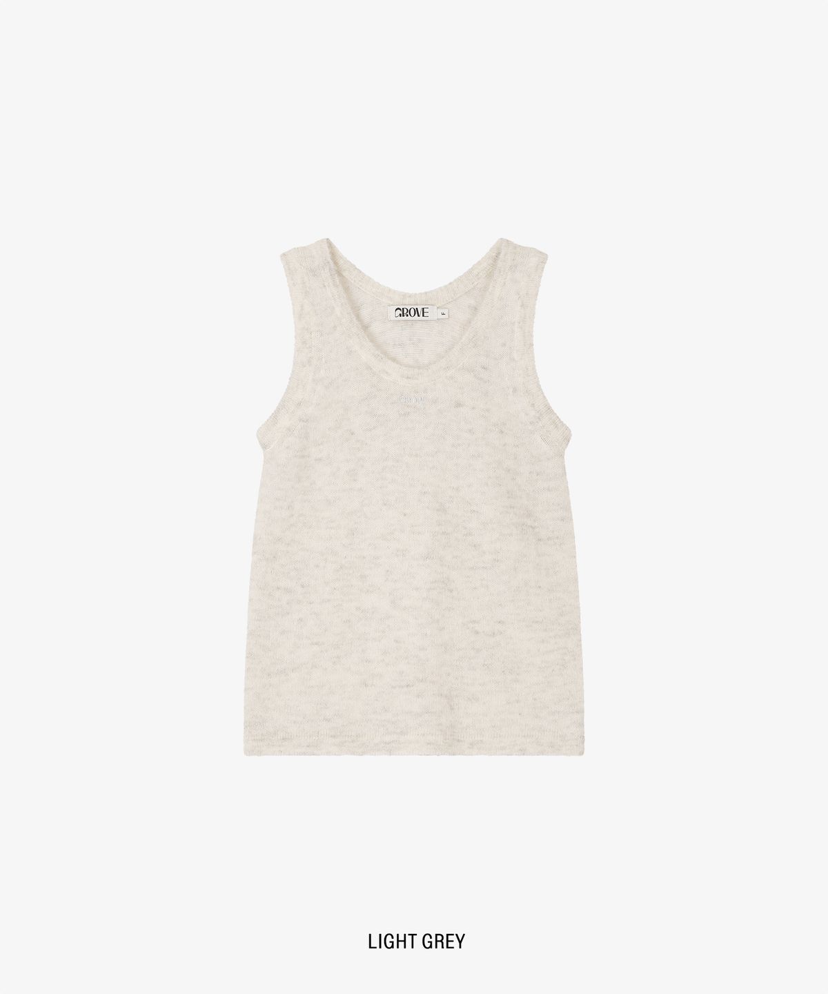 그로브(GROVE) JASE KNIT SLEEVELESS_LIGHT GREY