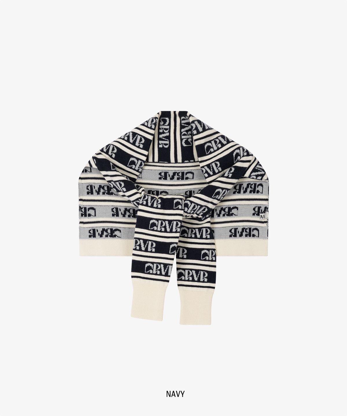 그로브(GROVE) STRIPE GRVR SHAWL MUFFLER _NAVY
