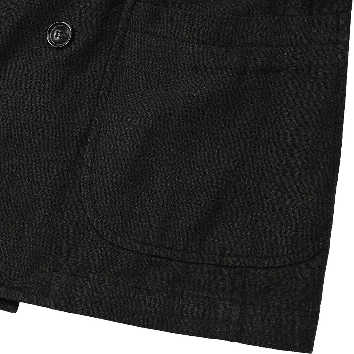 솔티(SORTIE) 6B Linen Washed Double Jacket (Black)