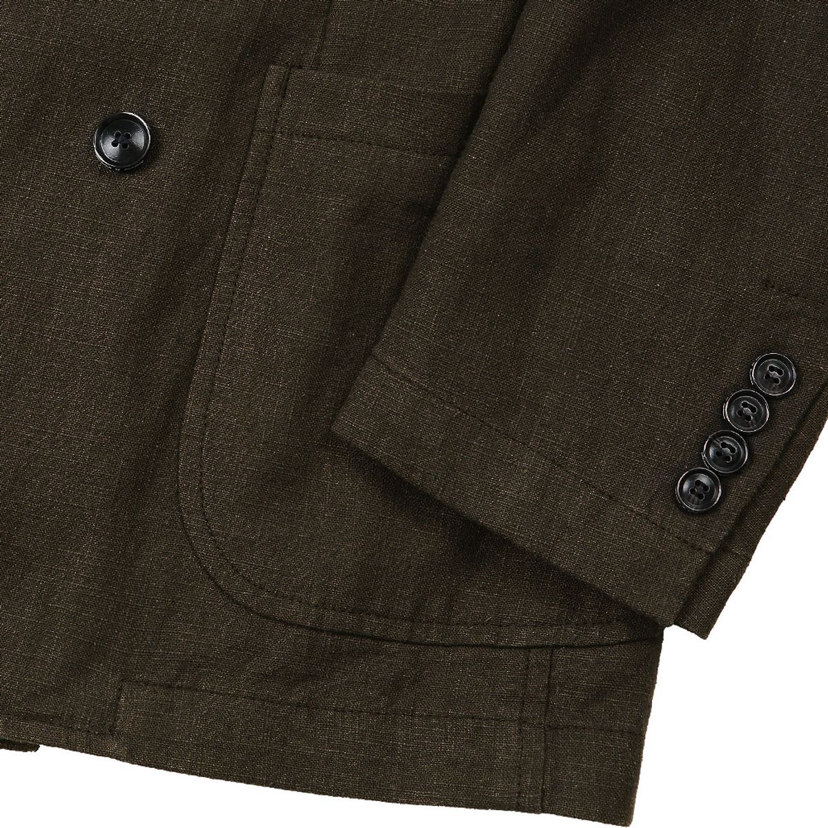 솔티(SORTIE) 6B Linen Washed Double Jacket (Brown)