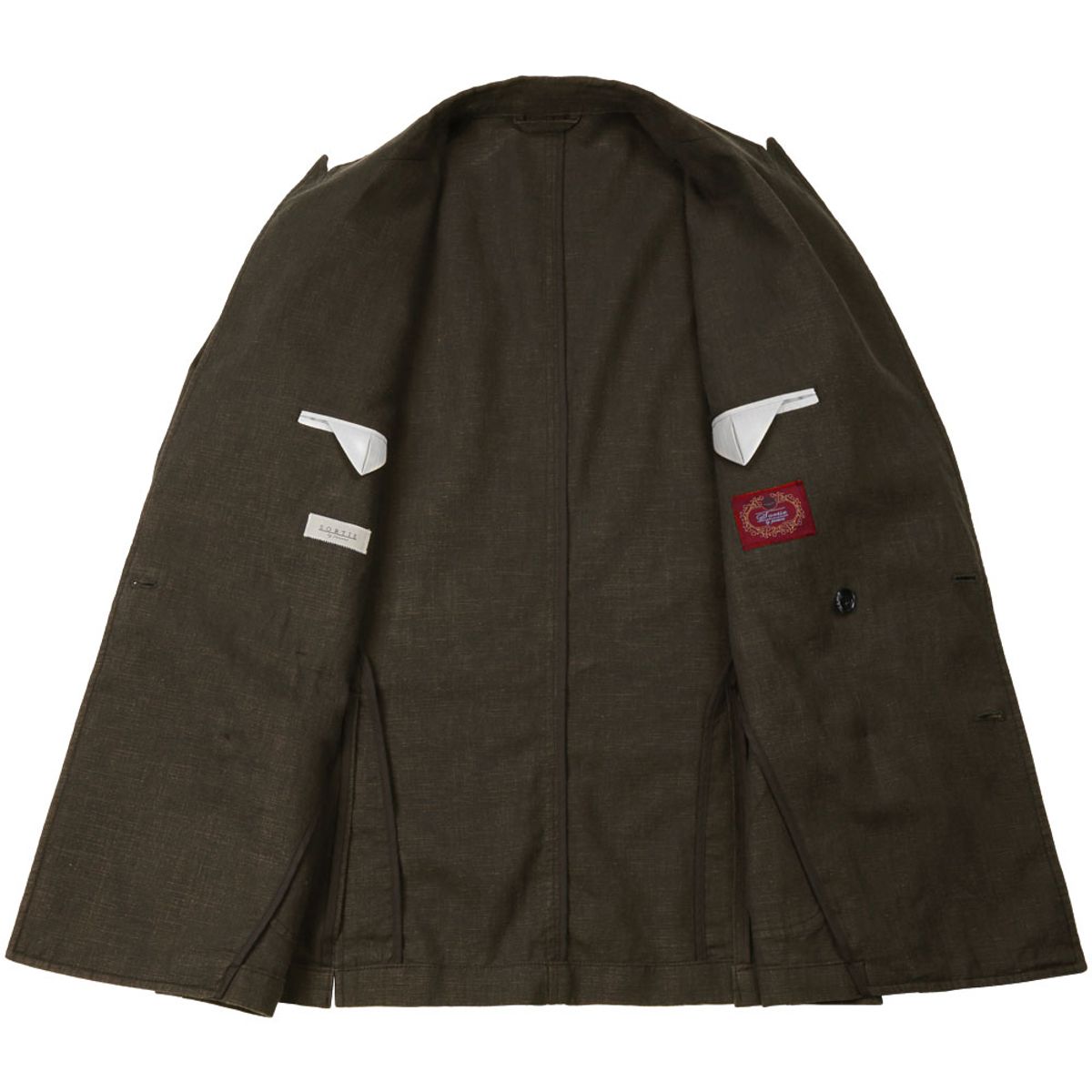 솔티(SORTIE) 6B Linen Washed Double Jacket (Brown)