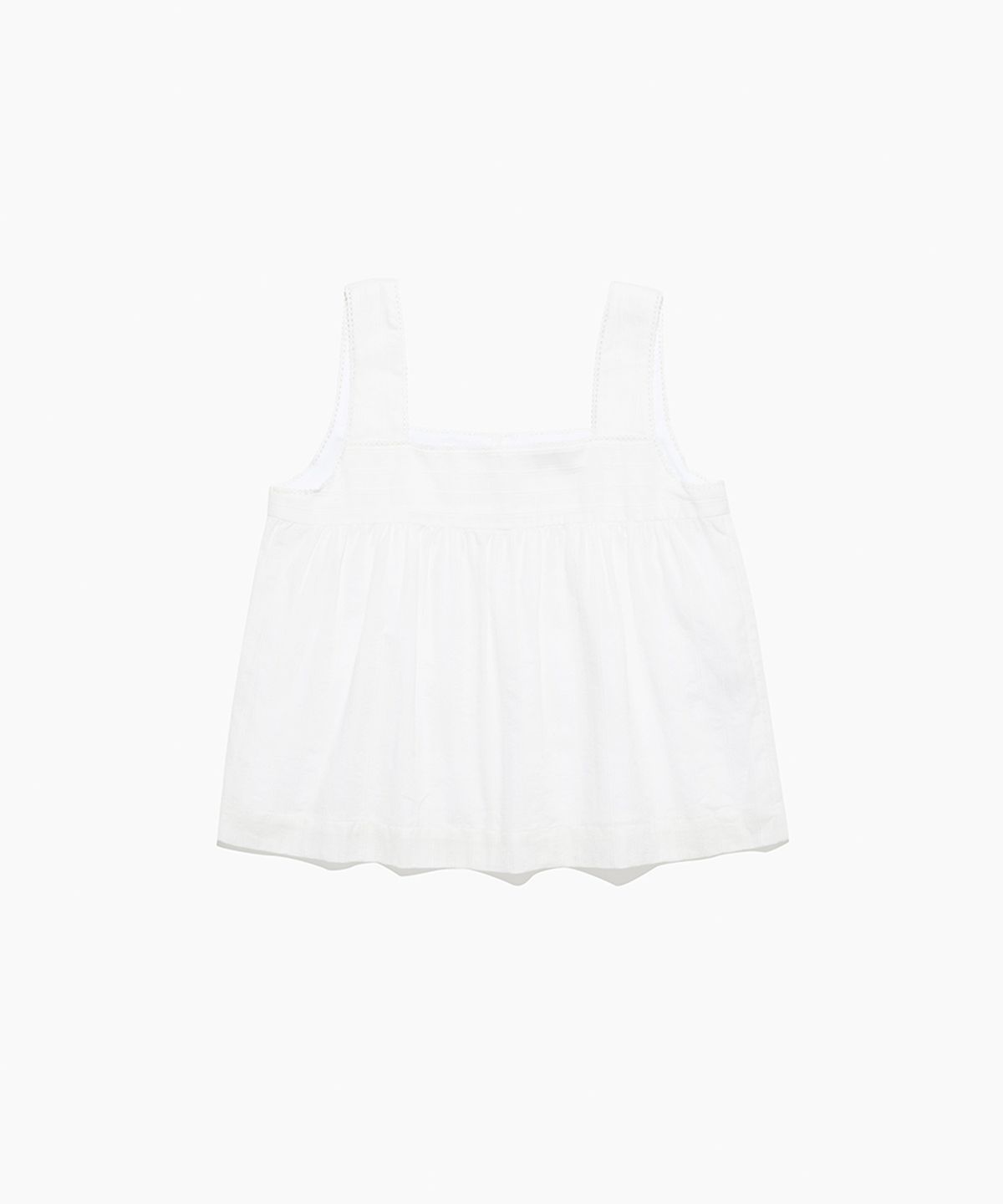 튜드먼트(TTUDEMENT) SLEEVELESS COTTON BLOUSE WHITE