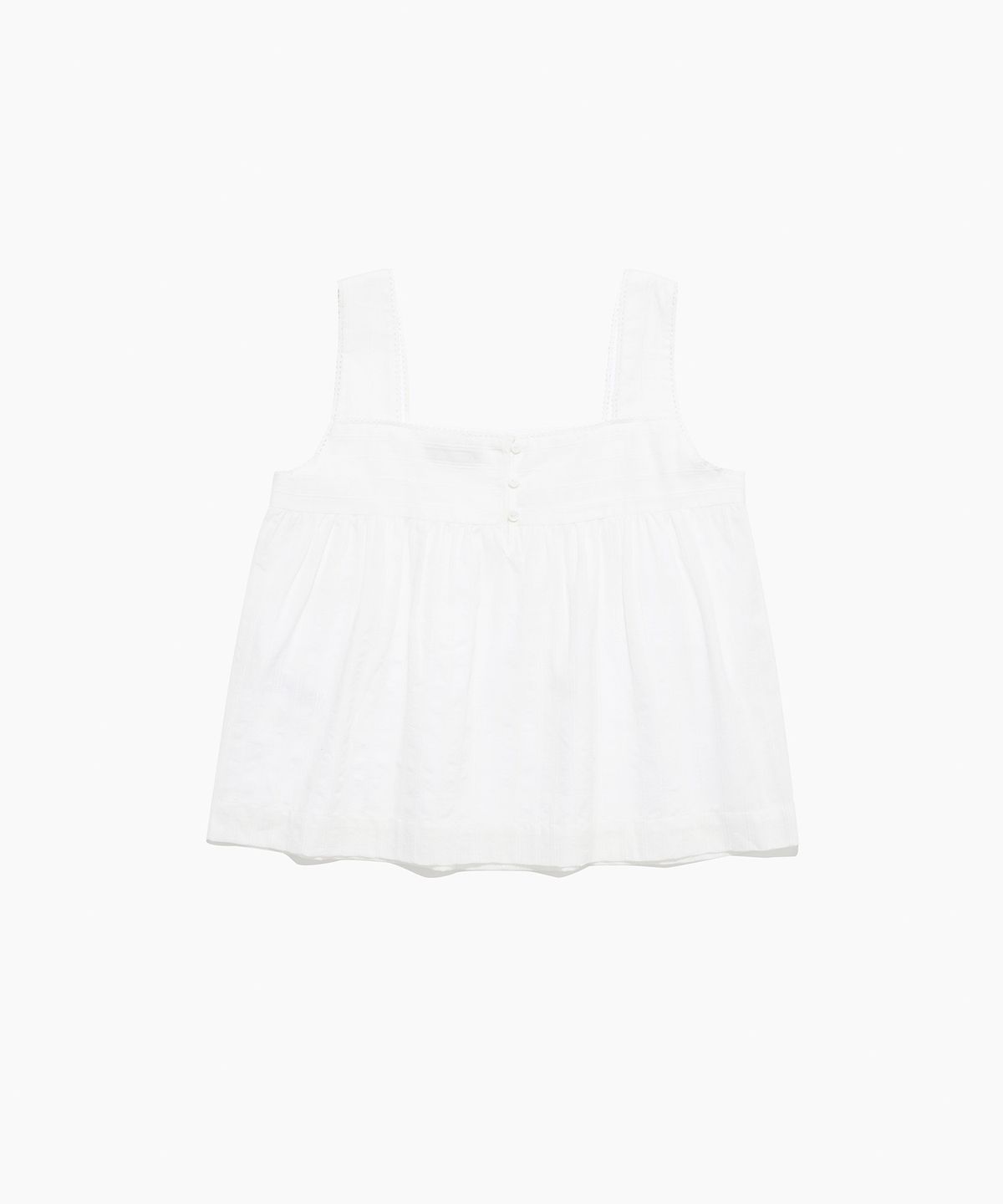튜드먼트(TTUDEMENT) SLEEVELESS COTTON BLOUSE WHITE