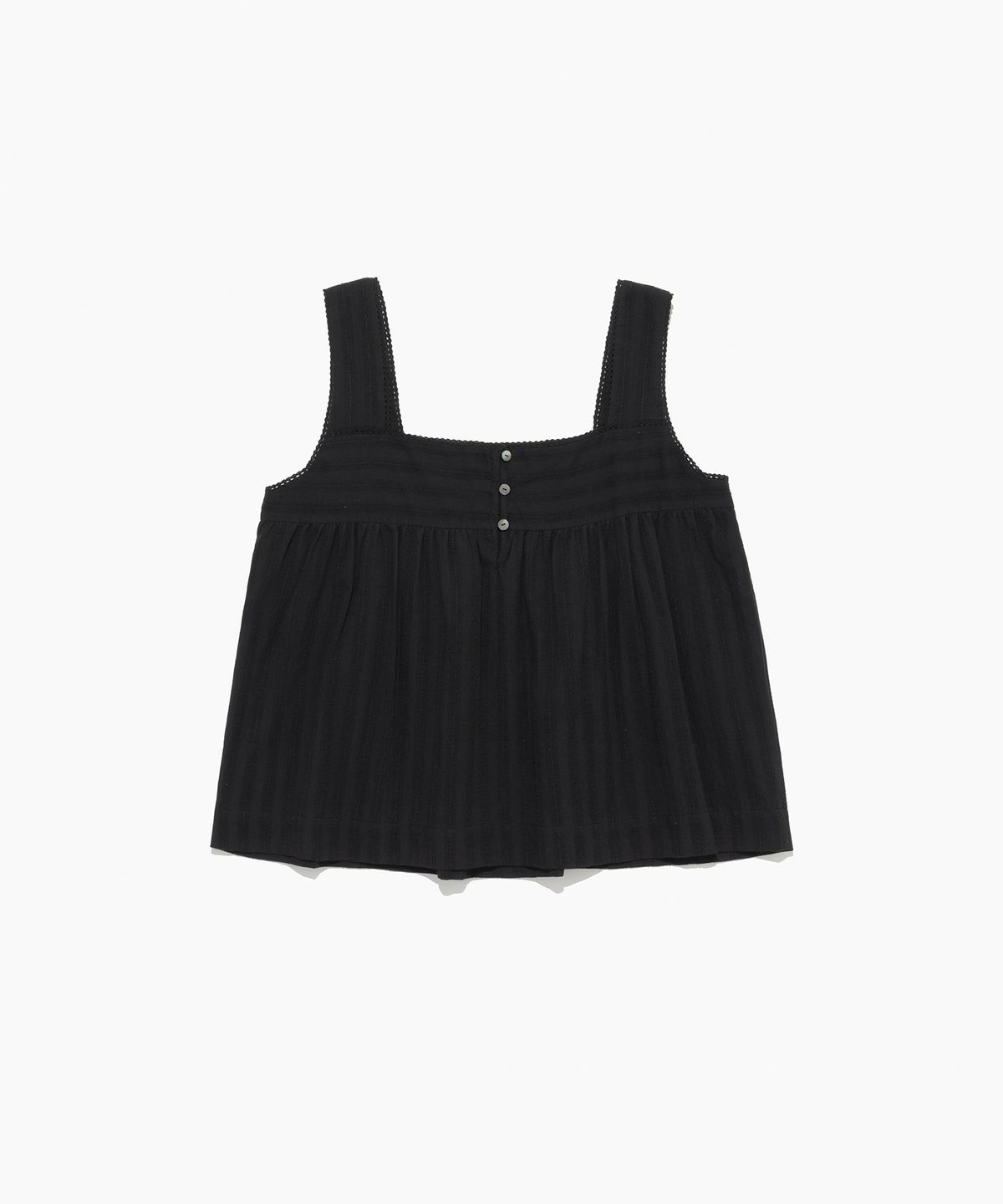 튜드먼트(TTUDEMENT) SLEEVELESS COTTON BLOUSE BLACK
