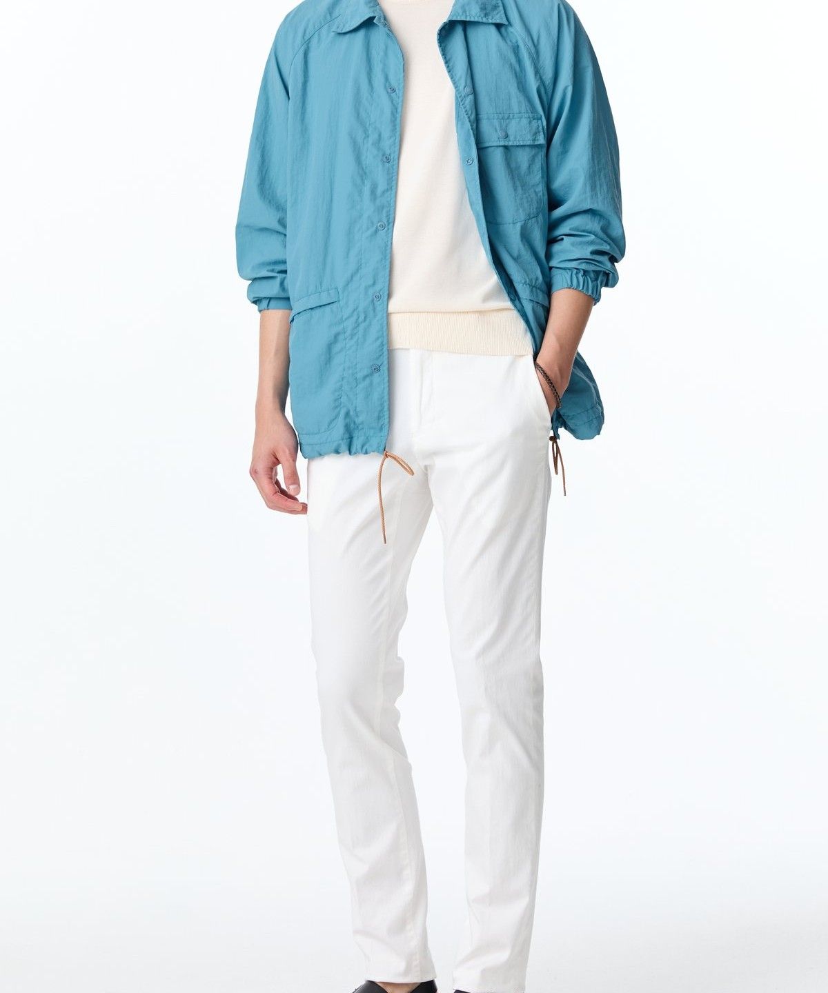 맨온더분(MAN ON THE BOON) [BATTENWEAR] 나일론 래글런 윈드브레이커_블루 4714160501