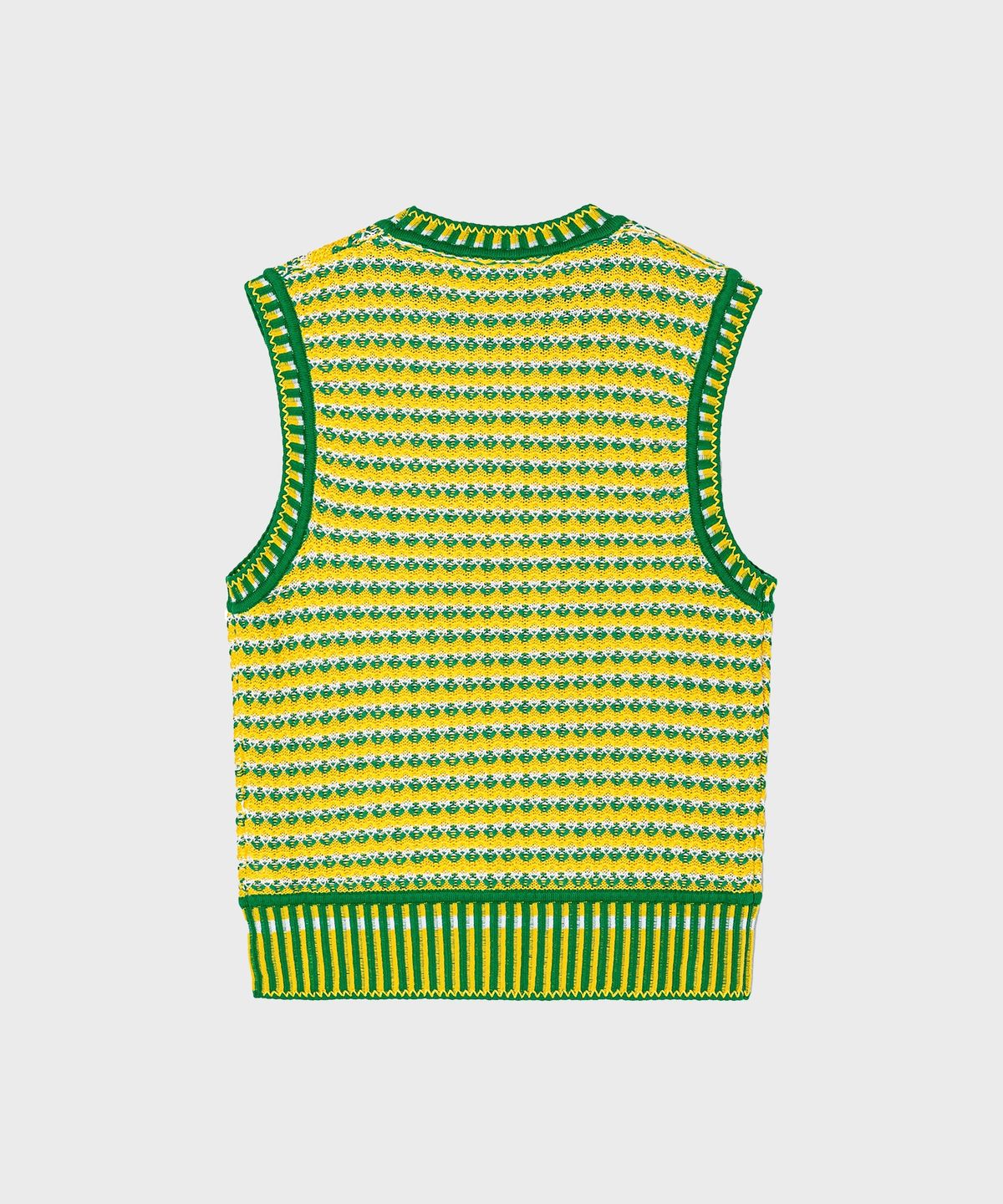 카사블랑카(CASABLANCA) (M) 지그재그 니트 베스트 그린 ZIG-ZAG KNITTED VEST GREEN