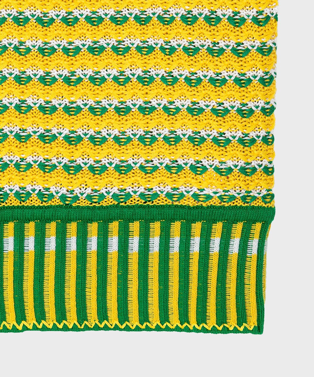 카사블랑카(CASABLANCA) (M) 지그재그 니트 베스트 그린 ZIG-ZAG KNITTED VEST GREEN