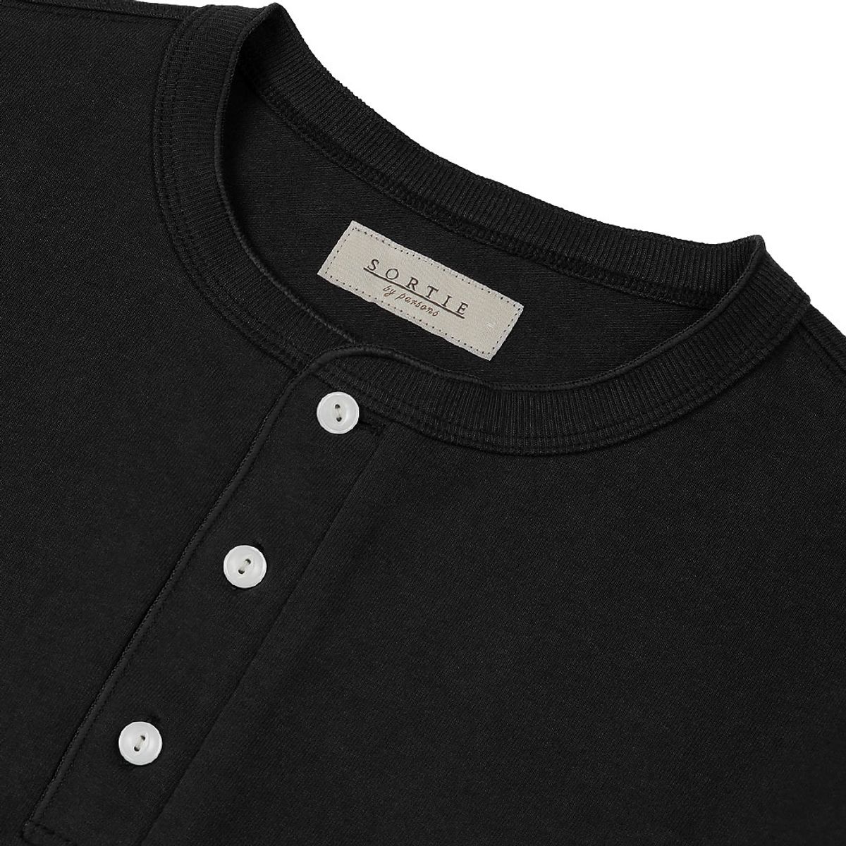 솔티(SORTIE) Utility Henly neck Long Sleeve (Black)