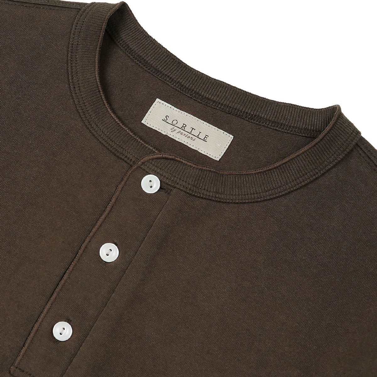 솔티(SORTIE) Utility Henly neck Long Sleeve (Brown)