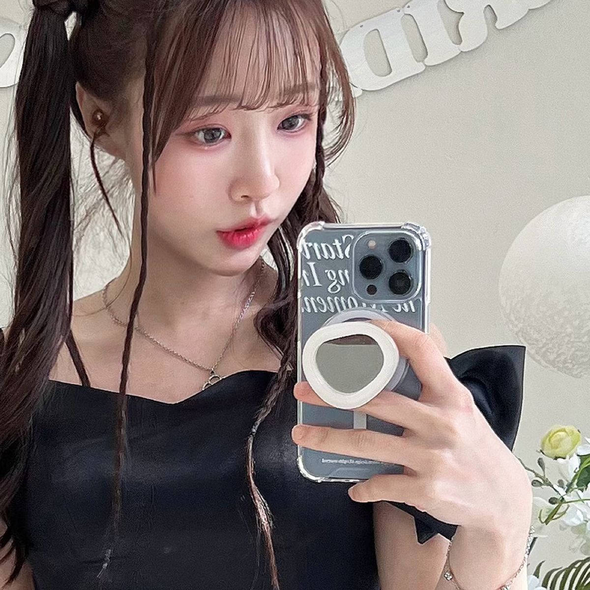 일육팔센치케이스(168CM) 아이폰 맥세이프 거울 스마트톡 거치대 조약돌