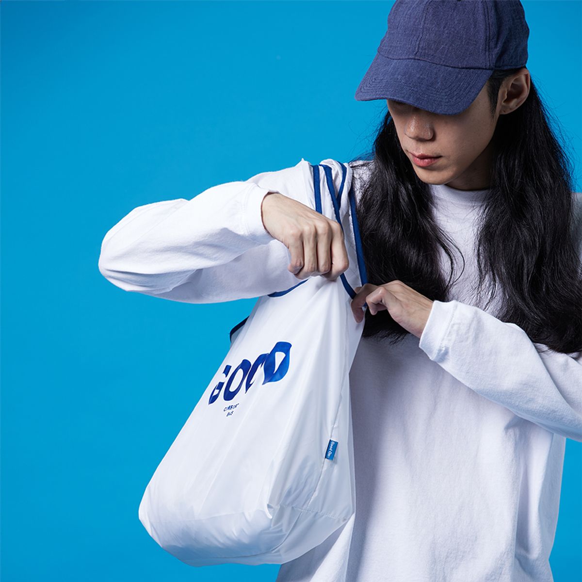 굿온(GOODON) 로고 에코 토트백 - 화이트