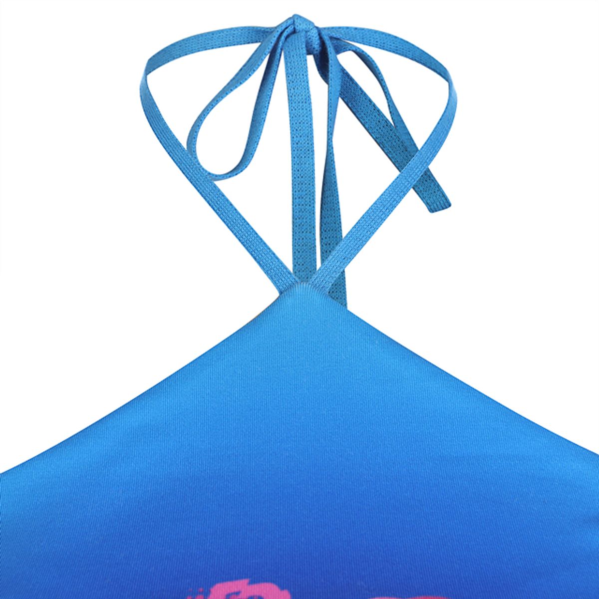 라라폭스(LALAFOX) ROSE GRAPHIC HALTERNECK TOP BLUE BQ2BR006