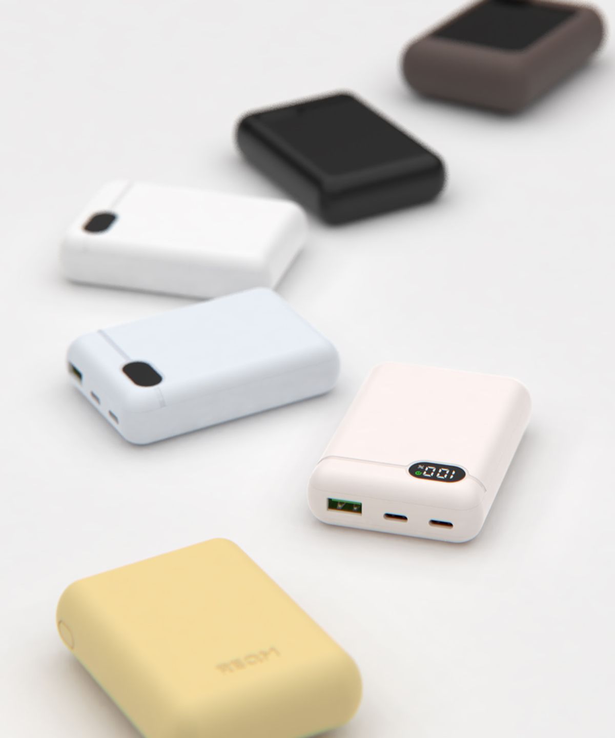 리큐엠(REQM) 20W 고속충전 LCD잔량표시 10000mAh 미니 보조배터리 QP1000C
