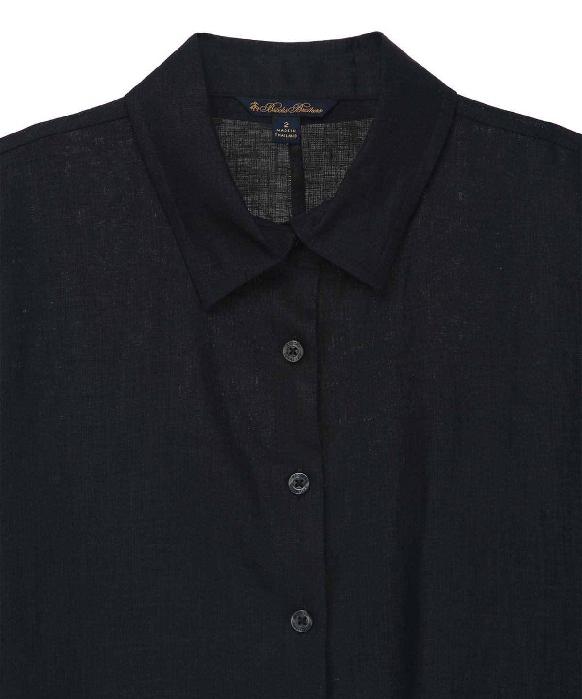 브룩스 브라더스(BROOKS BROTHERS) 린넨 벨티드 셔츠 원피스 (블랙) (BBDZWM7129UES)