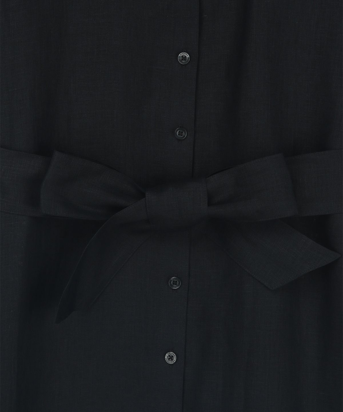 브룩스 브라더스(BROOKS BROTHERS) 린넨 벨티드 셔츠 원피스 (블랙) (BBDZWM7129UES)
