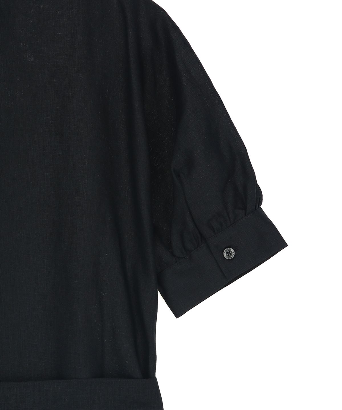 브룩스 브라더스(BROOKS BROTHERS) 린넨 벨티드 셔츠 원피스 (블랙) (BBDZWM7129UES)
