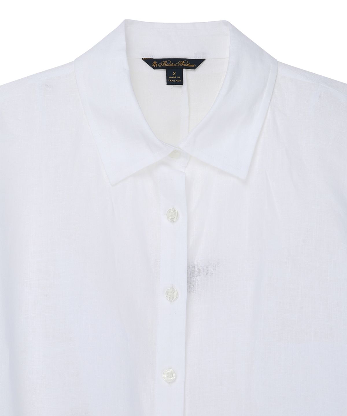 브룩스 브라더스(BROOKS BROTHERS) 린넨 벨티드 셔츠 원피스 (화이트) (BBDZWM7128AES)
