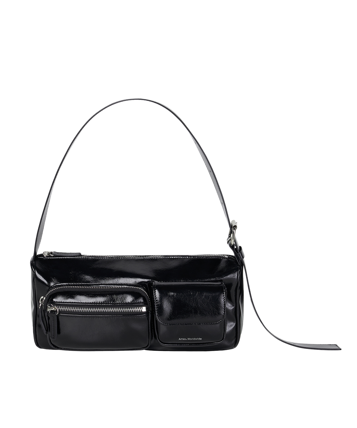 아메스 월드와이드(AMES-WORLDWIDE) WIDE BELTED POCKET BAG BLACK (AM2ESUAB45A)