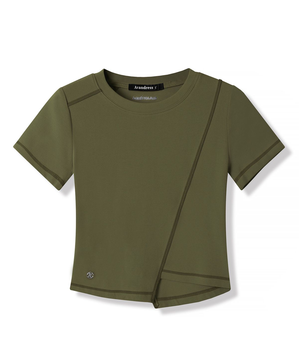 어반드레스(AVANDRESS) Ssance Unbalanced Line Stitch T-Shirt - 5COL