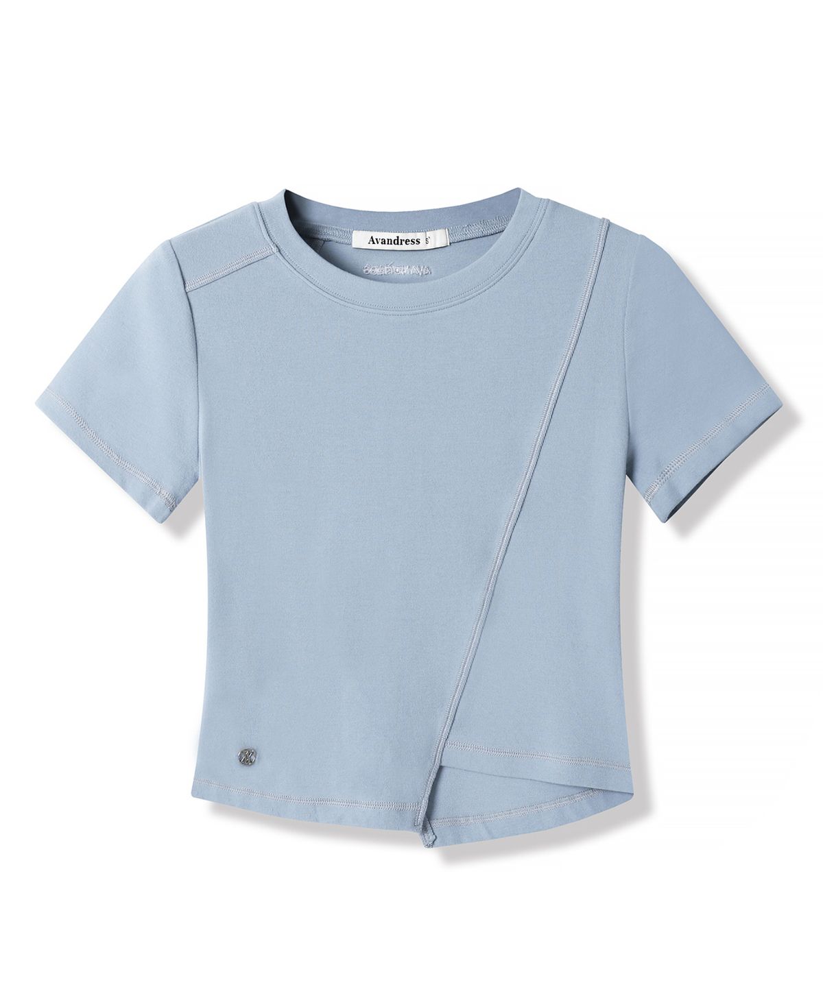 어반드레스(AVANDRESS) Ssance Unbalanced Line Stitch T-Shirt - 5COL