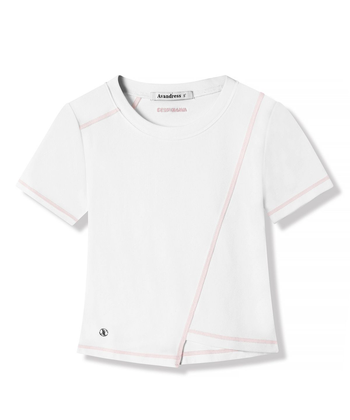 어반드레스(AVANDRESS) Ssance Unbalanced Line Stitch T-Shirt - 5COL