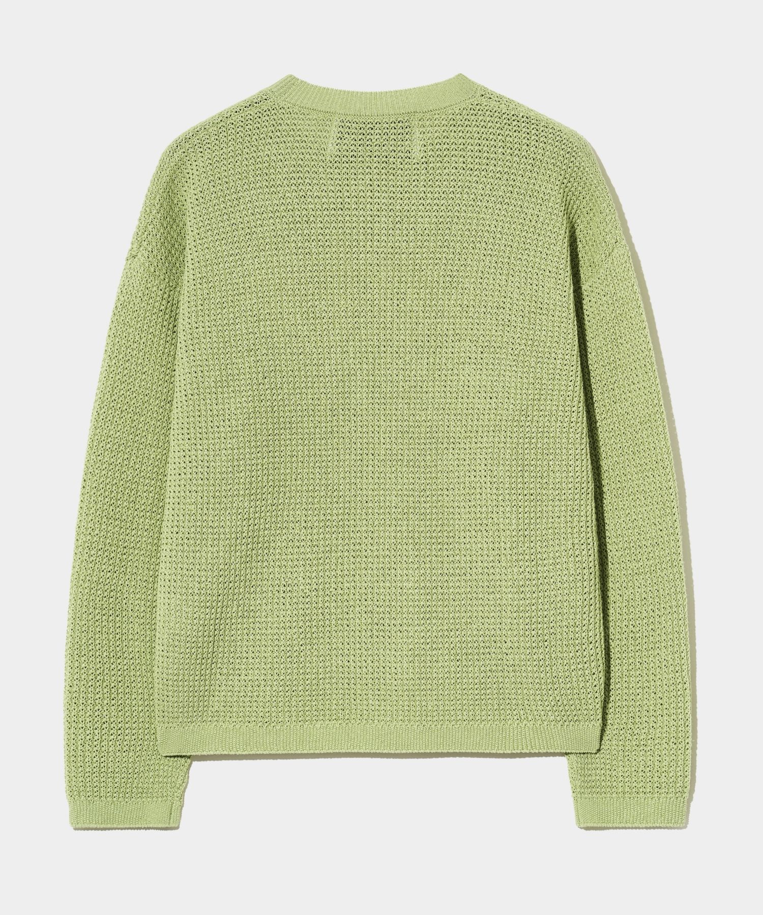 MUSINSA公式 | SATUR Logo Embroidery Crew Neck Knitwear Jade Mint