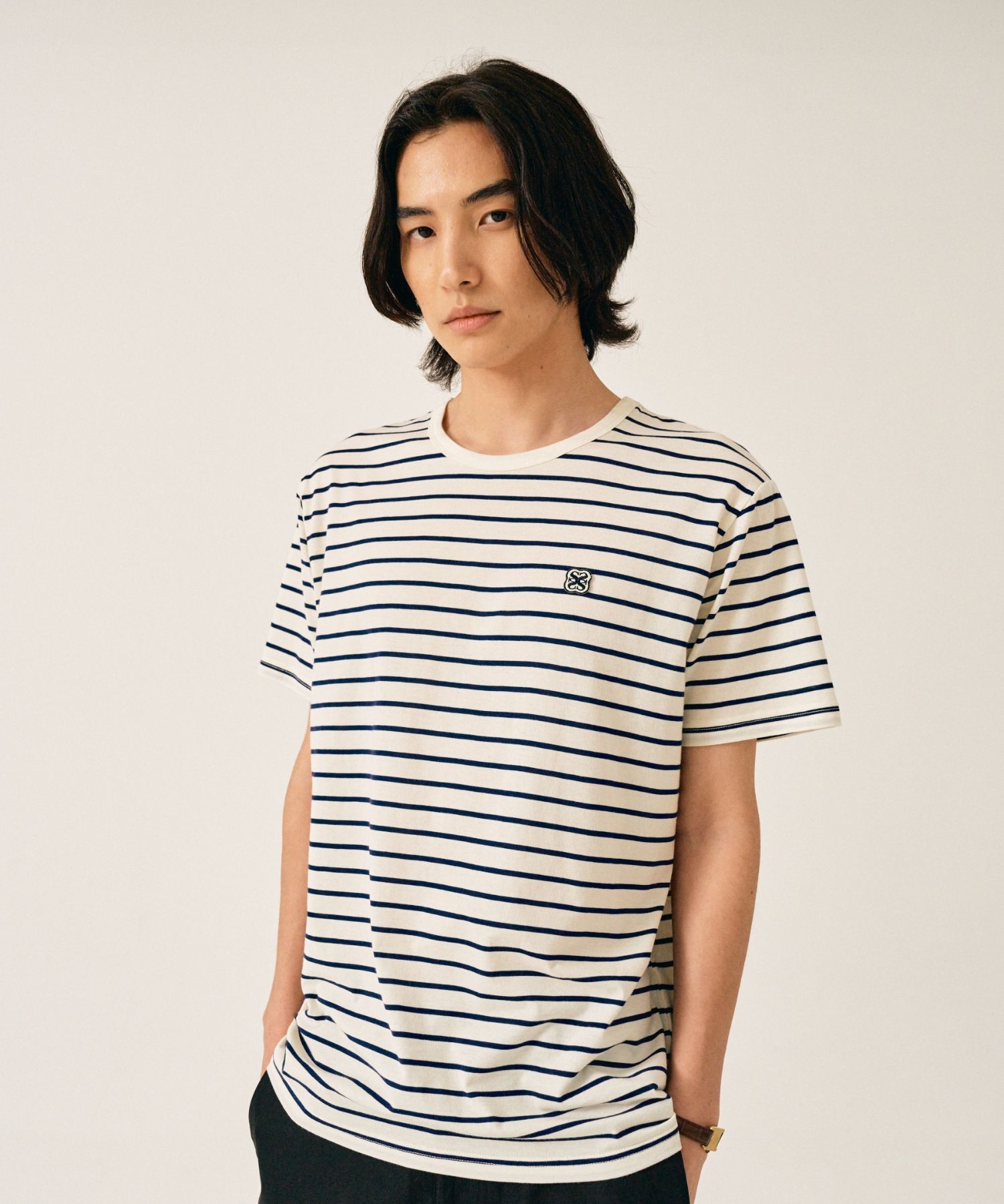 ◆SATUR◆ All Day Cotton Stripe Short Sleeve T-Shirt Resort MUSINSA | SATUR All Day Cotton Stripe Short Sleeve T-shirt