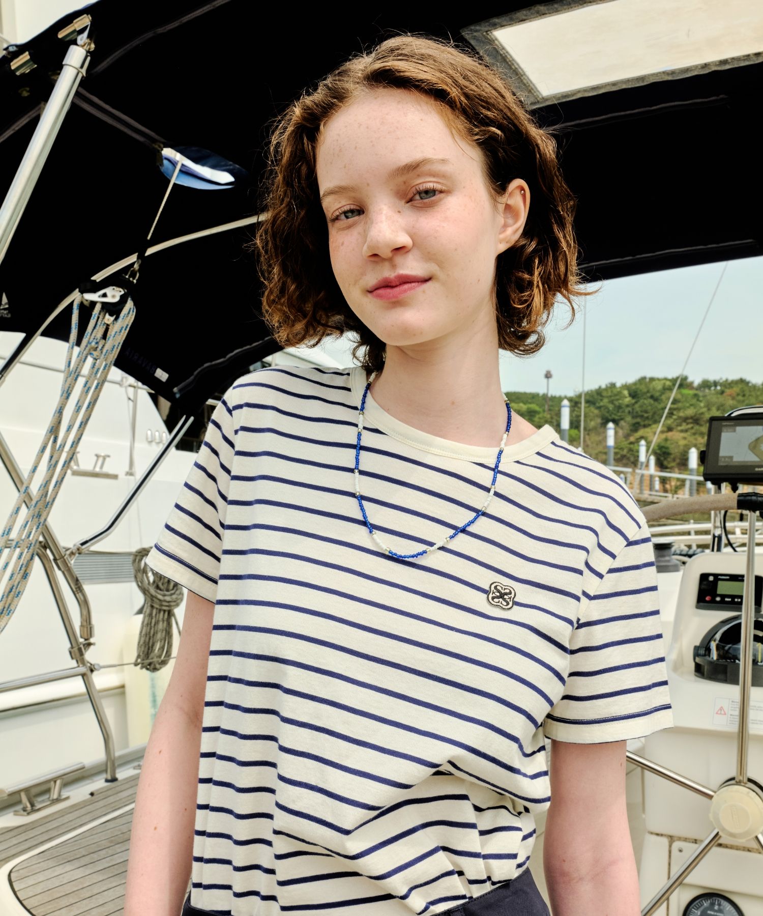 Tシャツ・カットソー SATUR All Day Cotton Stripe Short Sleeve T-Shirt Resort Crea MUSINSA | SATUR All Day Cotton Stripe Short Sleeve T-shirt
