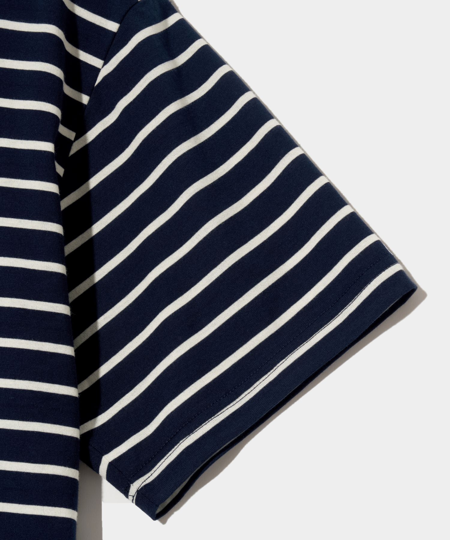 MUSINSA | SATUR All-Day Cotton Stripe Short-Sleeved T-Shirt