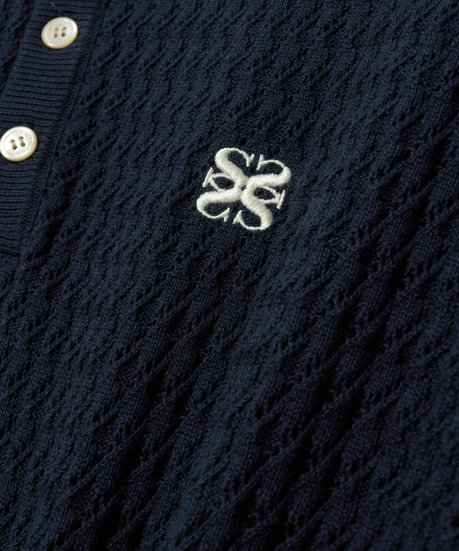 ニット・セーター SATUR Diagonal collar half knit classic navy MUSINSA公式 | SATUR Diagonal Collar Half Knitwear Classic Navy
