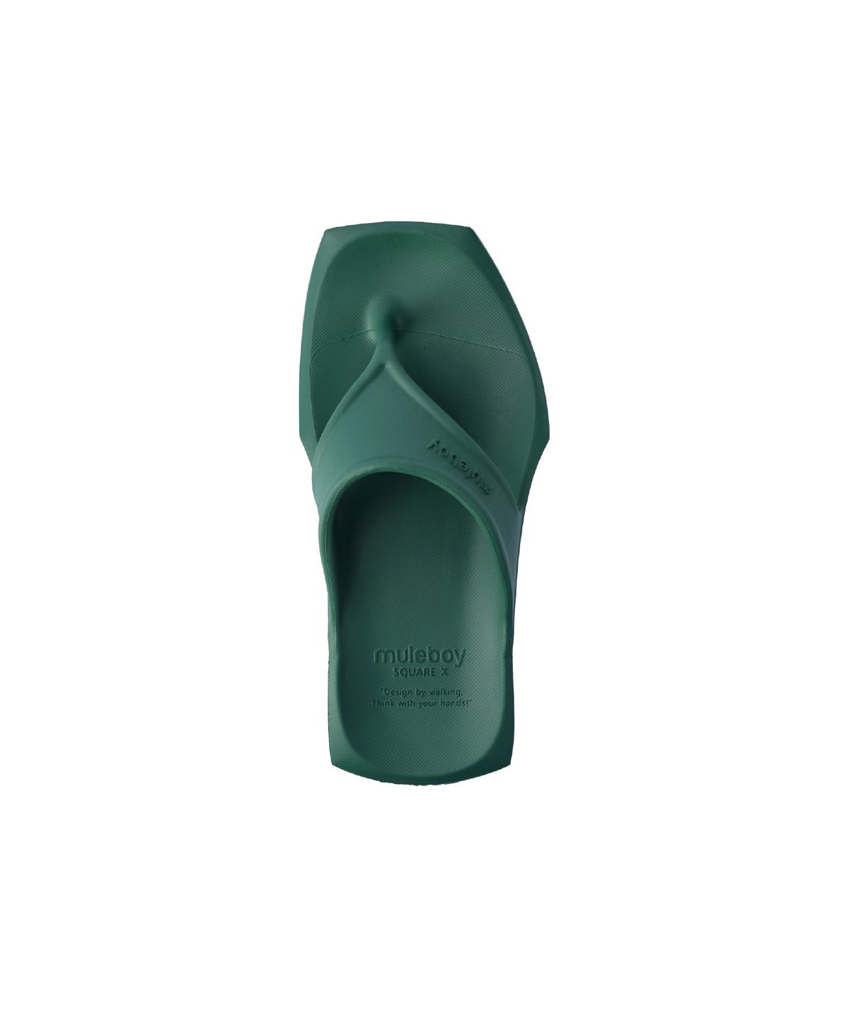 뮬보이(MULEBOY) 스퀘어 엑스 플립플랍 다크 그린(DARK GREEN)