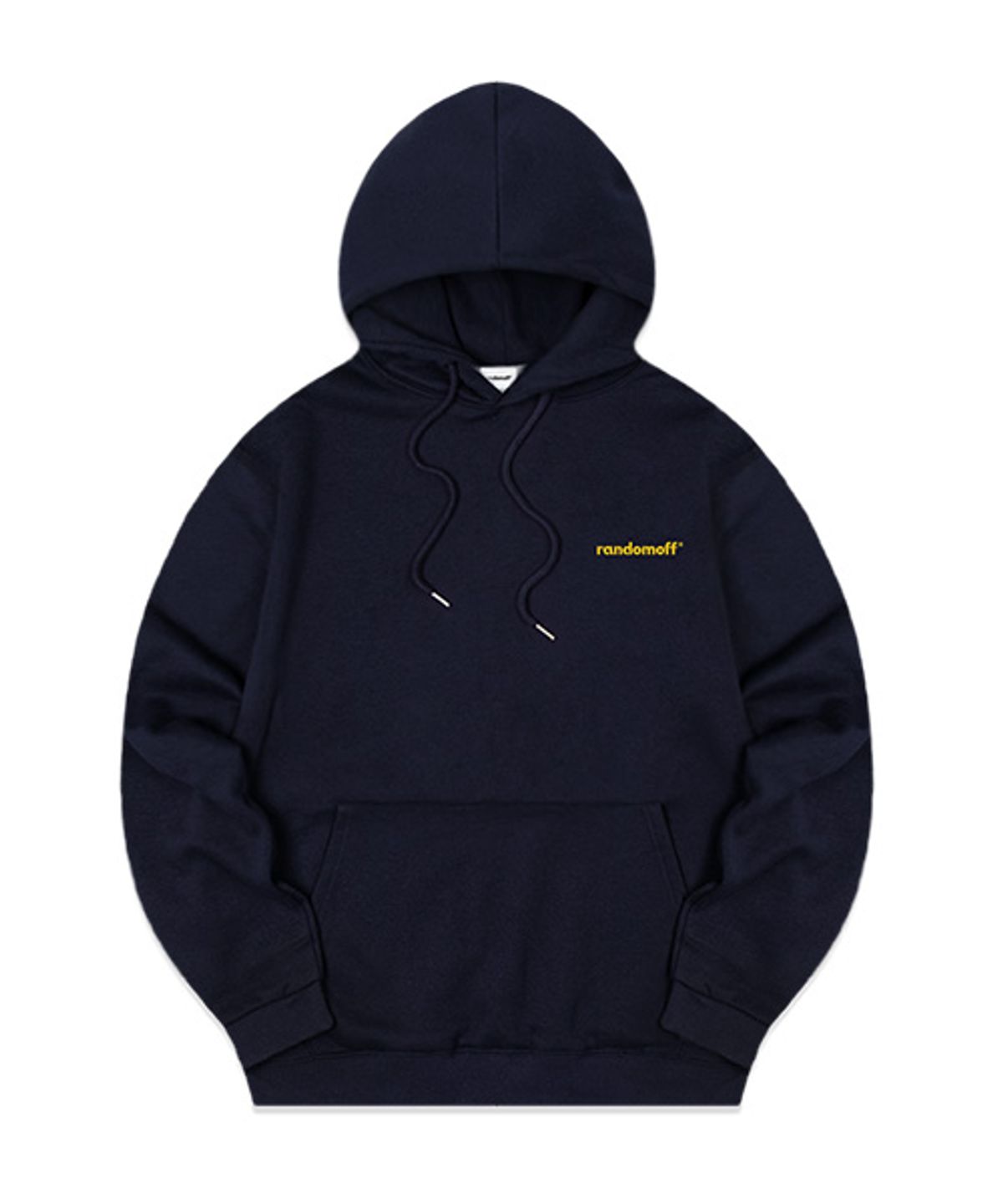 랜덤오프(RANDOMOFF) BASIC LOGO MINI 후드티 [네이비]