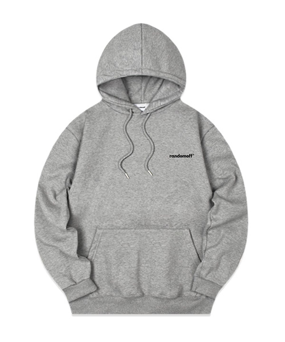 랜덤오프(RANDOMOFF) BASIC LOGO MINI 후드티 [그레이]