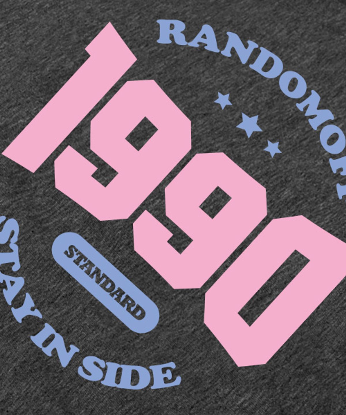 랜덤오프(RANDOMOFF) 1990 STAY IN SIDE 후드티 [차콜]