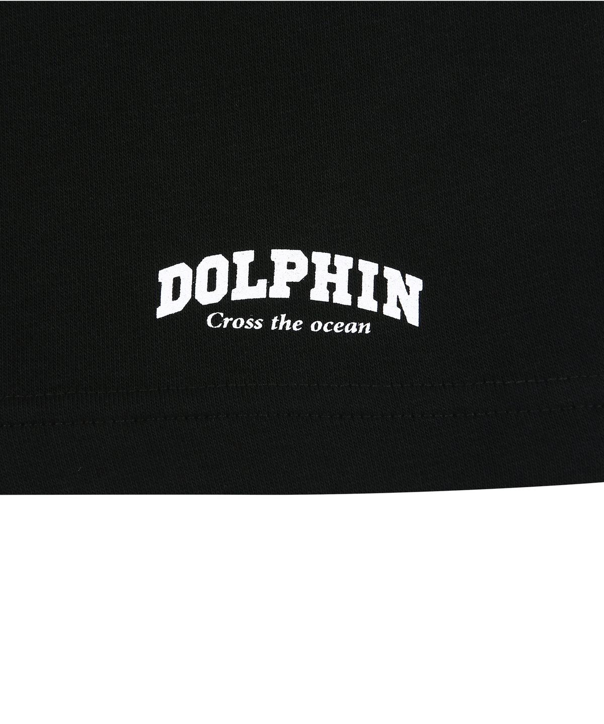 돌핀웨이브어패럴(DOLPHIN WAVE APPAREL) [세트] 돌핀 아치로고 롱 슬리브 티셔츠 블랙 & 아치로고 원턱 반바지 블랙